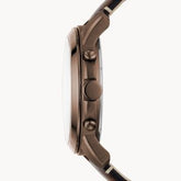 Fossil Men’s Quartz Brown Leather Strap Grey Dial 44mm Watch FS5344